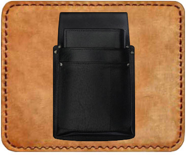 Kožená peňaženka buksa pre čašníkov + púzdro + opasok - Opasok grátis