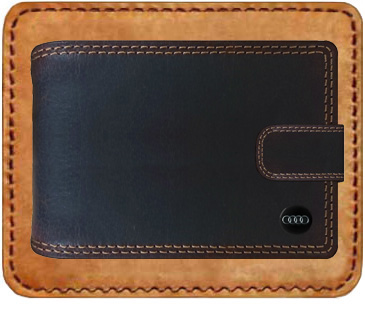 AUDI - Kožená pánska peňaženka hnedá