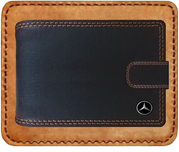 MERCEDES-BENZ kožená pánska peňaženka hnedá RFID